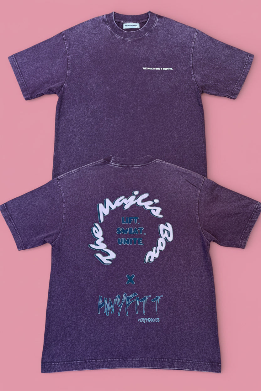 The Majlis Box x HNYFITT. Maroon Red Washed Tee