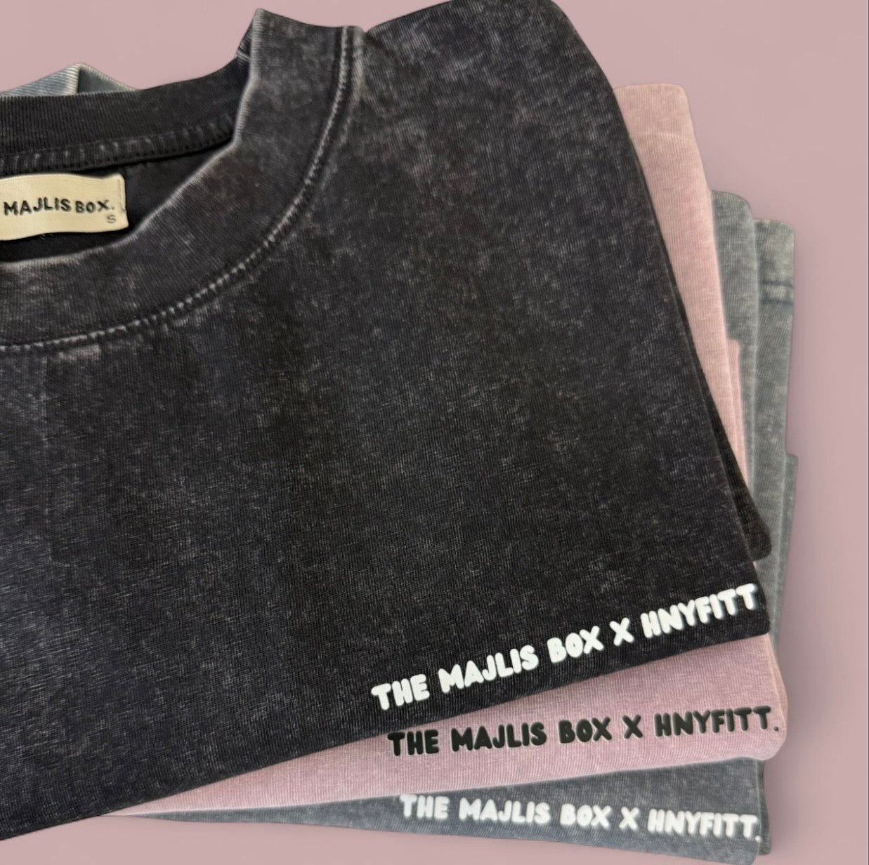 The Majlis Box x HNYFITT. Purple Washed Out Tee