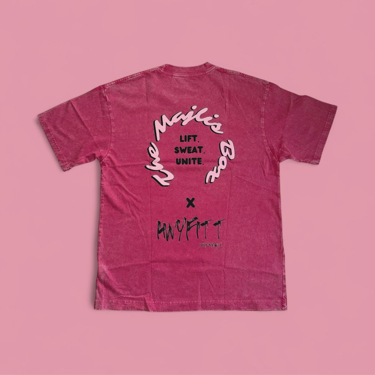 The Majlis Box x HNYFITT. Hot Pink Washed Tee