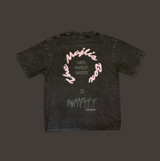 The Majlis Box x HNYFITT. Atomic Black Washed Tee