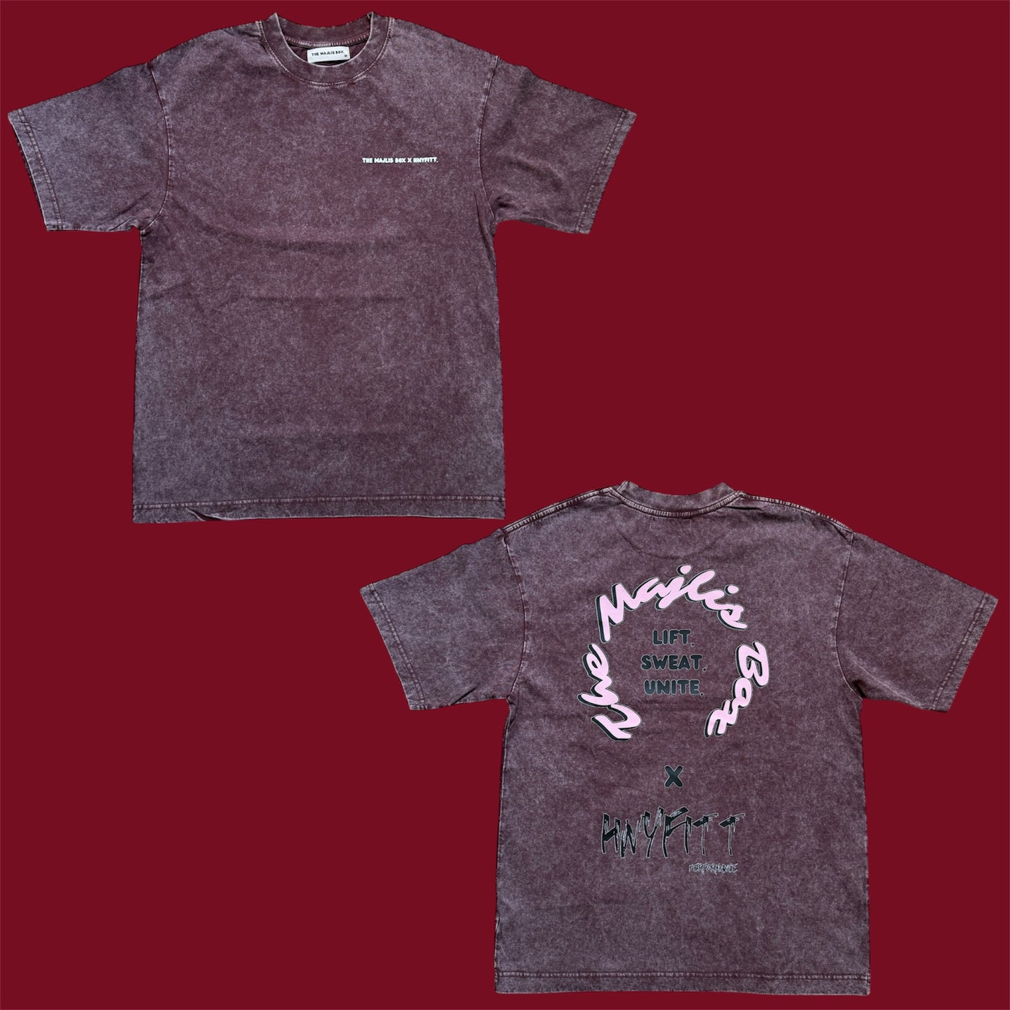 The Majlis Box x HNYFITT. Maroon Washed Tee