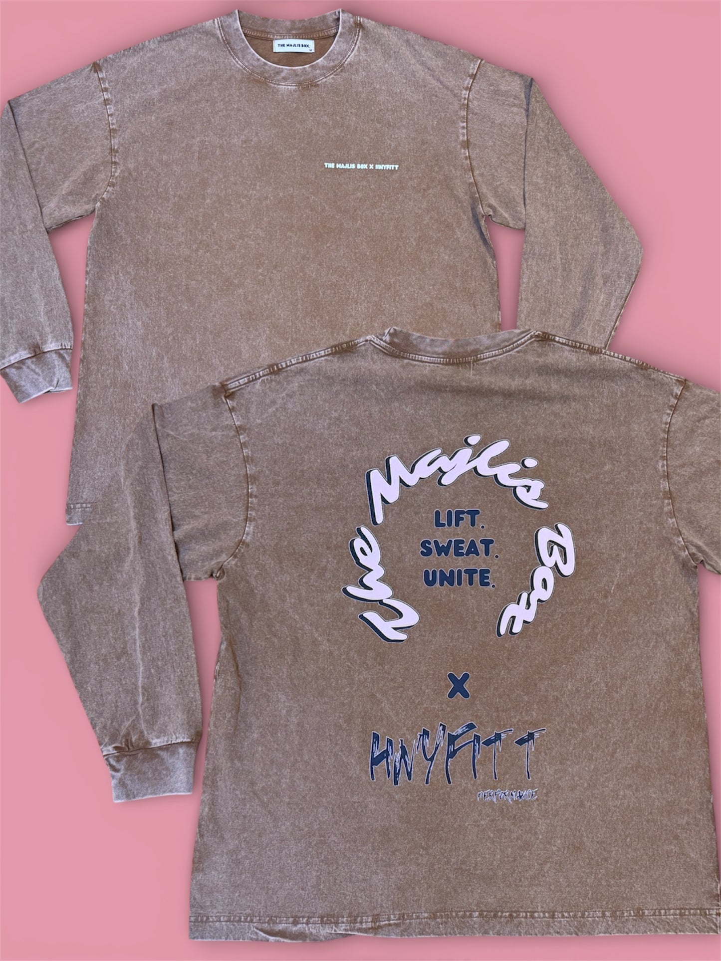 The Majlis Box x HNYFITT. Coffee Washed - Long Sleeve Tee