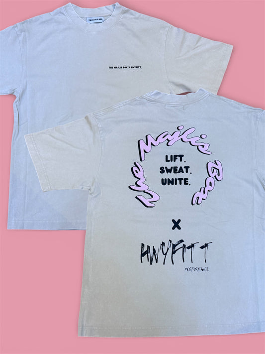 The Majlis Box x HNYFITT. Desert Sand Washed Tee