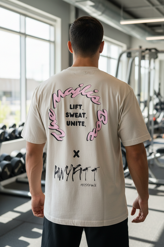 The Majlis Box x HNYFITT. Desert Sand Washed Tee